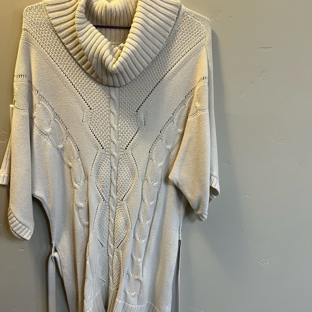 White House Black Market Cream Cowl Neck Sweater